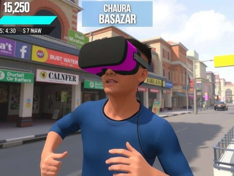 Ludhiana Dash Masters - Upcoming VR Experience Ludhiana Dash Masters future VR mode preview showing a player using a VR headset to run through a virtual Chaura Bazaar